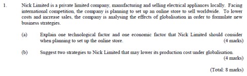 Paper 1B Question 1