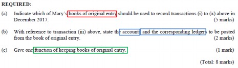 Paper 2A Question 1 Marking Scheme